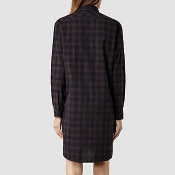 AllSaints Irma Plaid Shirt Dress ASO Spencer Hastings - Picture 4 of 12